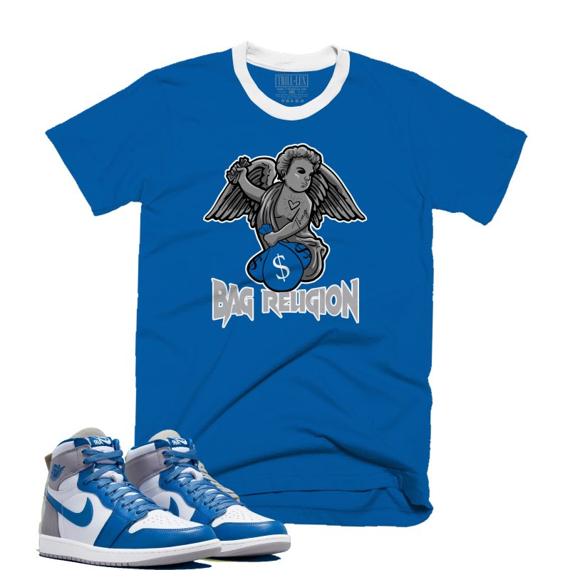 AIRJORDAN1bagreligiontruebluetee