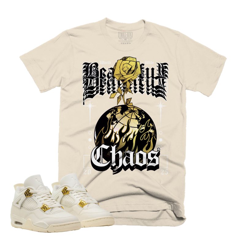 CHAOSAIRJORDAN4METALLICGOLDteecopy