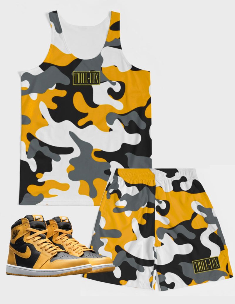 Jordan1pollenshortsandtanktopcamo